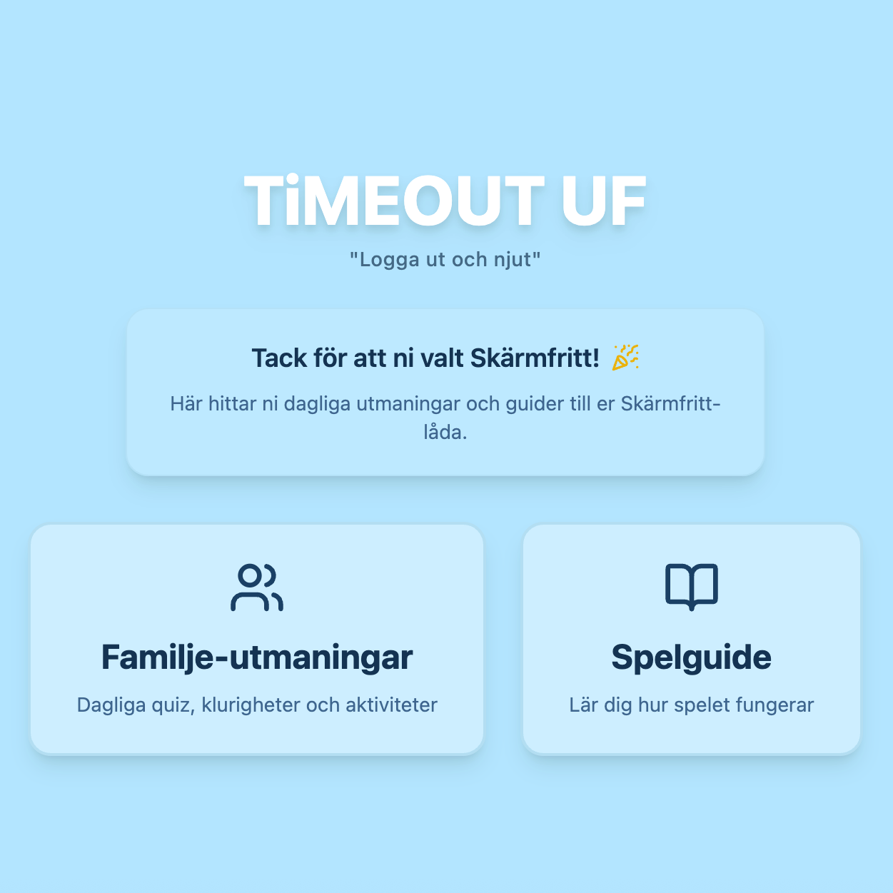 Skärmfritt - Familjespel för Skärmfri Tid | 120 Kort för Barnfamiljer