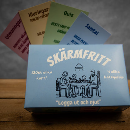 Skärmfritt - Familjespel för Skärmfri Tid | 120 Kort för Barnfamiljer