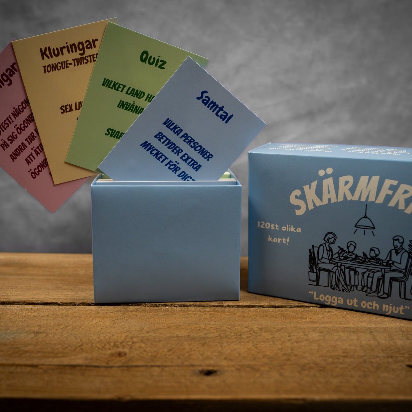 Skärmfritt - Familjespel för Skärmfri Tid | 120 Kort för Barnfamiljer